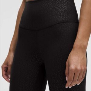 Lululemon Align High-Rise Pant 25" Leopard Daisy Emboss Black Size 4